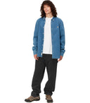 Carhartt Wip Single Knee Stone tvättade svarta jeans