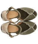 Castañer Betina Olive Green Espadrille With Wedge