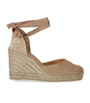 Castañer Carina Rose Gold Esapdrille With Wedge
