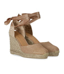 Castañer Carina Rose Gold Esapdrille With Wedge