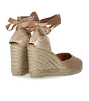 Castañer Carina Rose Gold Esapdrille With Wedge