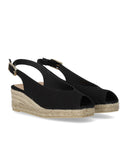 Castañer Dosalia Black Espadrille With Wedge
