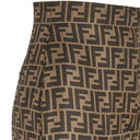 Pantalones de seda de monograma fendi ff
