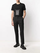 Prada Logo Embroidered Cotton T Shirt