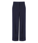 Essentiel Antwerp Imo Navy Blue Cropped Pantaloni