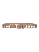 Golden Goose Belt Trinidad Washed Leather Studs