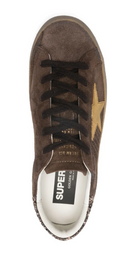 Golden Goose Super Star Suede Upper Toe Tongue And Star Glitter Heel