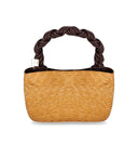 Ganni Mini Bou Raffia Naturhandtasche