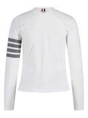Thom Browne Long Sleeve Tee W/ Engineered 4 Bar In Sustainable Jersey