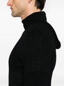 Kapuzenpullover aus geripptem Strick von Prada