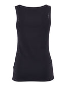 Fabiana Filippi Canotta Vogatore In Jersey Costina Con Filo Diamante Color Blu Notte