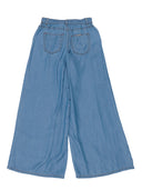 Twin Set Girl Pantalone Cropped In Chambray