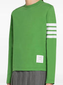 Thom Browne Long Sleeve Tee W/ Engineered 4 Bar In Sustainable Jersey