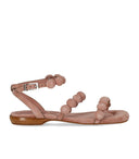 Flache Sandale in Ash Regy-Rosa