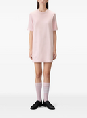Thom Browne Vestido estilo camiseta de manga corta teñido en prenda con 4 barras tonales en jersey de peso medio con 4 barras sobreteñidas