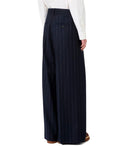 Max Mara Weekend Nebbie Blue Pinstripe Trousers