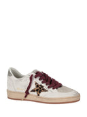 Golden Goose Ballstar Nappa Upper Toe And Spur Suede Tongue Horsy Star Glitter Heel