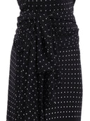 Rotate Long Dress W. Tie 1000 Black Comb. (Slim Fit)
