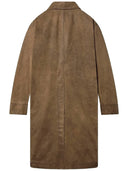 Golden Goose Journey Unisex Trench Coat Phil Waxed Twill Leather Datails