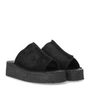 Clarks Wedge Black Platform Slide