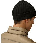 C.P. Company Black Beanie With Logo