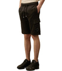 C.P. Company Cargo Light Fleece Black Bermuda Shorts