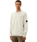 C.P. Firma Off White Melange Crewneck Jumper