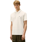 C.P. Firma Stretch Piquet Gaze weißes Poloshirt