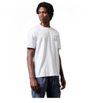 C.P. Company The Metropolis Series Badge Reverse Graphic White T Shirt