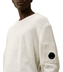 C.P. Company Vanisé White Melange Crewneck Jumper