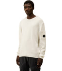 C.P. Company Vanisé White Melange Crewneck Jumper