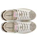 Crime London Distressed Glitter White Sneaker