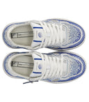 Crime London Off Court Og Blue Sneaker With Rhinestones