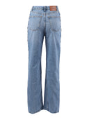 Rotate Twisted Lacing Jeans Hydrangea (Blue) (Tight Fit)