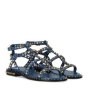 Ash Precious Blue Flat Sandal