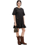 Ganni Black Stretch Mini Dress