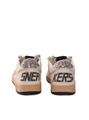 Golden Goose Sneakers Ballstar Nappa Upper Glitter Star And Heel Hvid/Sølv
