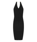 Elisabetta Franchi Black Knitted Midi Dress