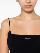Gestricktes Crop-Top mit Dsquared2-Logoplakette