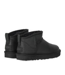 Ugg Classic Ultra Mini Lederstiefel in Schwarz