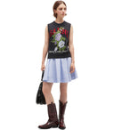 Ganni Flowers Graue Weste