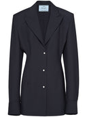 Prada Single Breasted Mohair Shirt Jacket