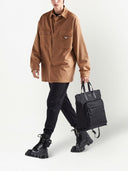 Prada Re Nylon Saffiano Leather Tote Bag