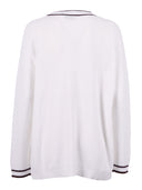 Kangra Cashmere Cardigan Pannocchia Bordi A Contrasto