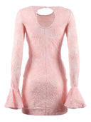 Rotate Mesh Frill Mini Dress Orchid Ice (Tight Fit)