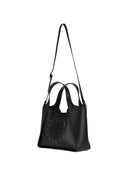 Stella Mc Cartney Logo Crossbody Tote Bag Eco Embossed Grainy Alter Mat W/Studded Logo