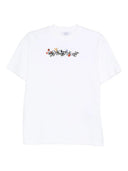 Off White Bookish Flowers Regular Tee White Blac