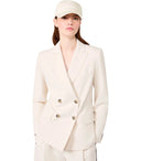 Max Mara Weekend Colibrí Ivory Double Breasted Blazer