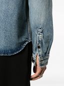 Saint Laurent Trouville Logo Embroidered Denim Shirt