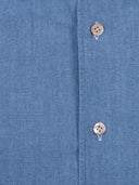 Mazzarelli Camicie Camicia aus Cotone-Denim in schmaler Passform